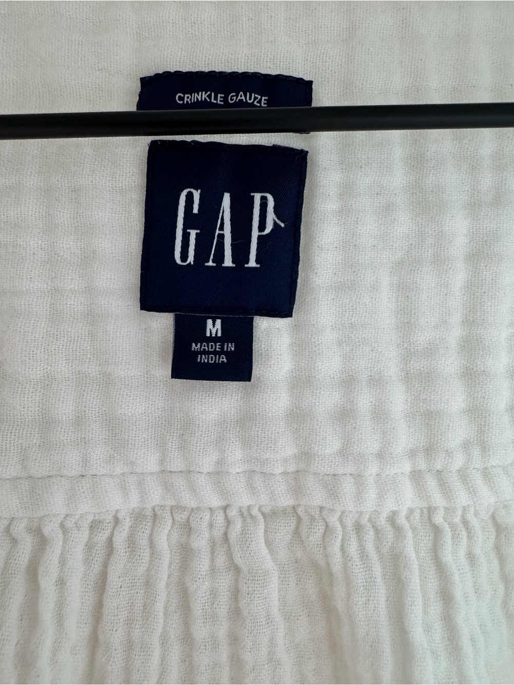 GAP White Crinkle Gauze Top - Picture 3 of 3
